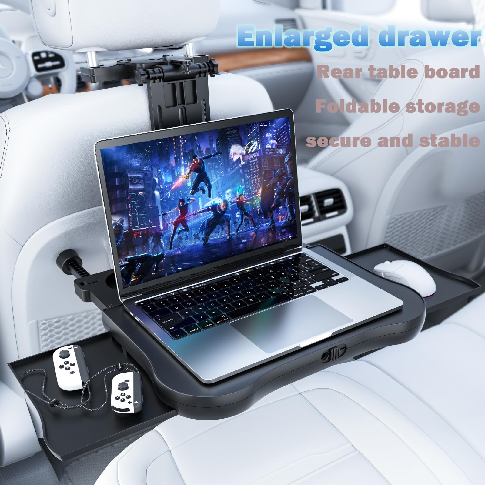 Upgraded] Car Seat Table With Expandable Tray - Car Desk For Upgraded 1pcs - View #11