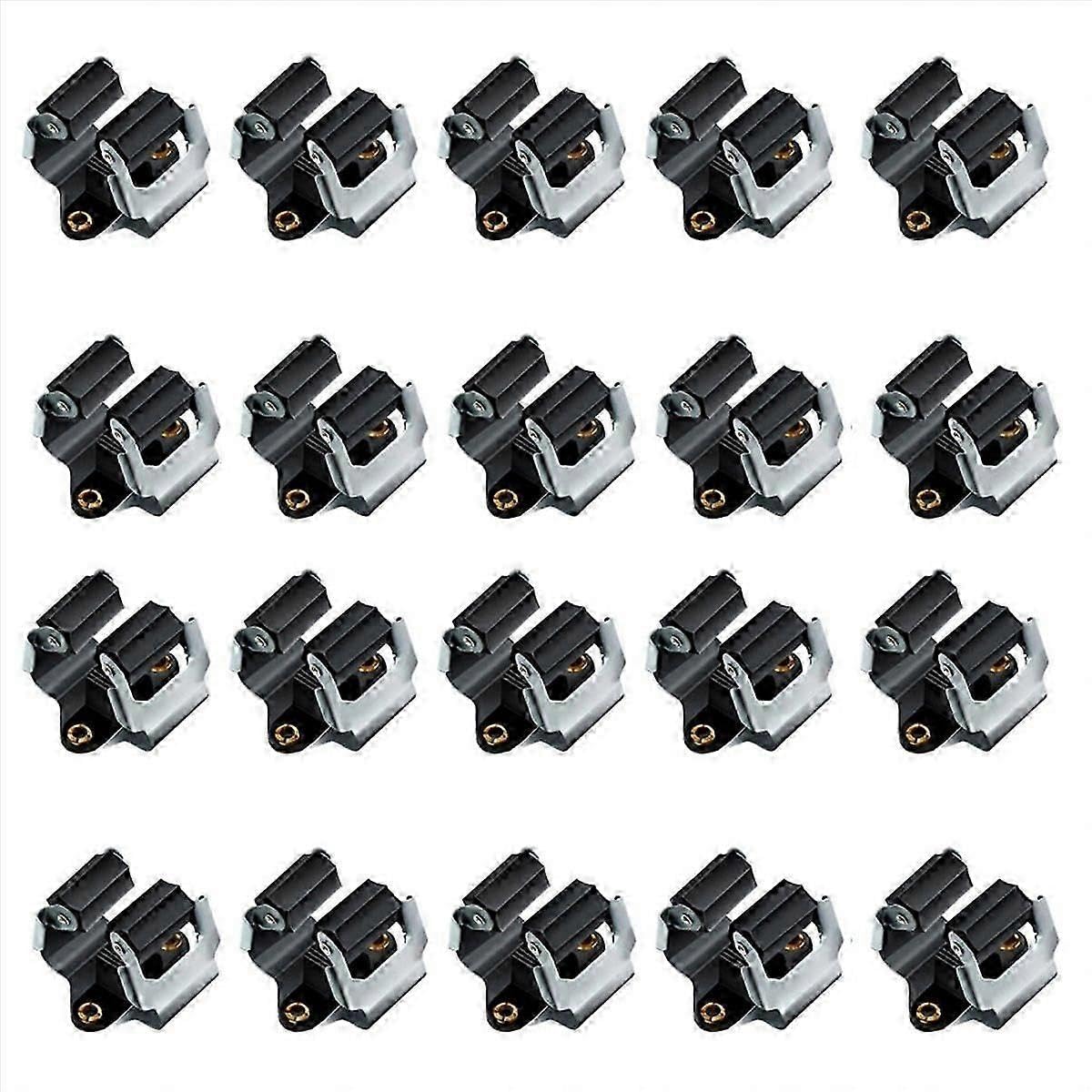 JOYHAPPST 20Pcs Mop Broom Holder Wall Mounted Garden Storage Clips Rack with Screws Handle