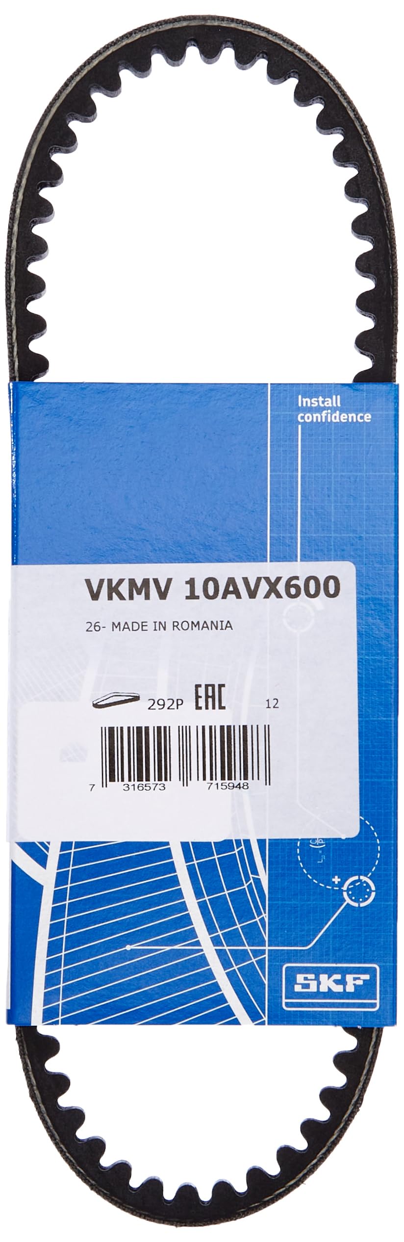 SKF VKMV 10AVX600 V belt