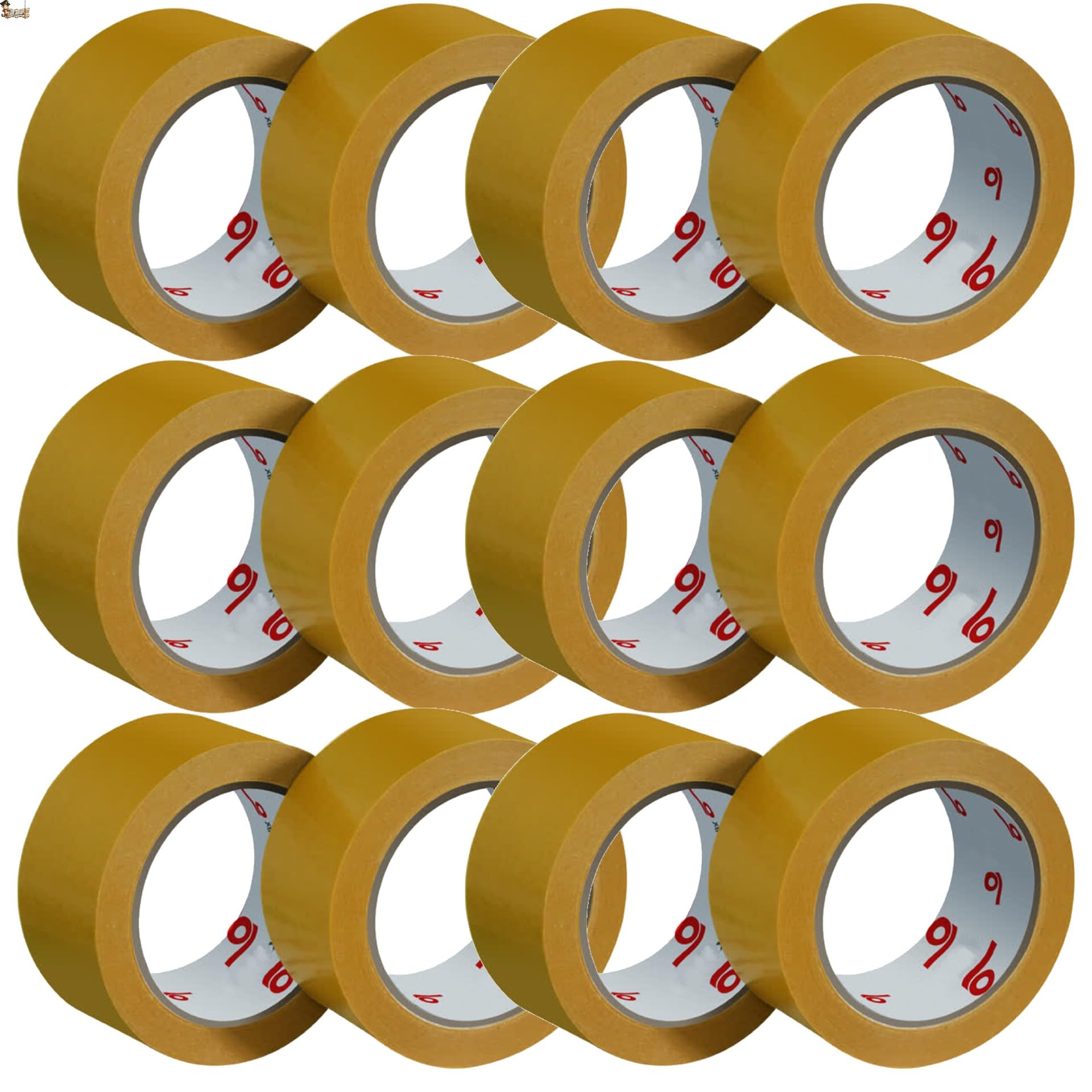 BricoLoco.com Cinta adhesiva doble cara transparente. ¡¡¡Rollo 25 mts. de 50 mm.!!! Para pegar, embalar, manualidades, moquetas, tela, papel. Adhesivo inmediato y permanente (12)