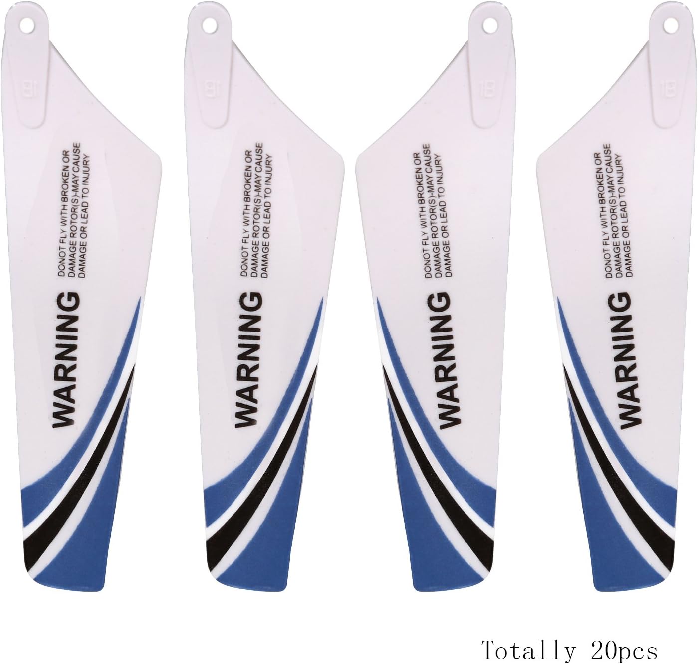 HStoys 20pcs Helicopter Toys Accessories S107C S111G S108G S109G S107G S105G Main Blade Propellers Spare Parts(Blue)