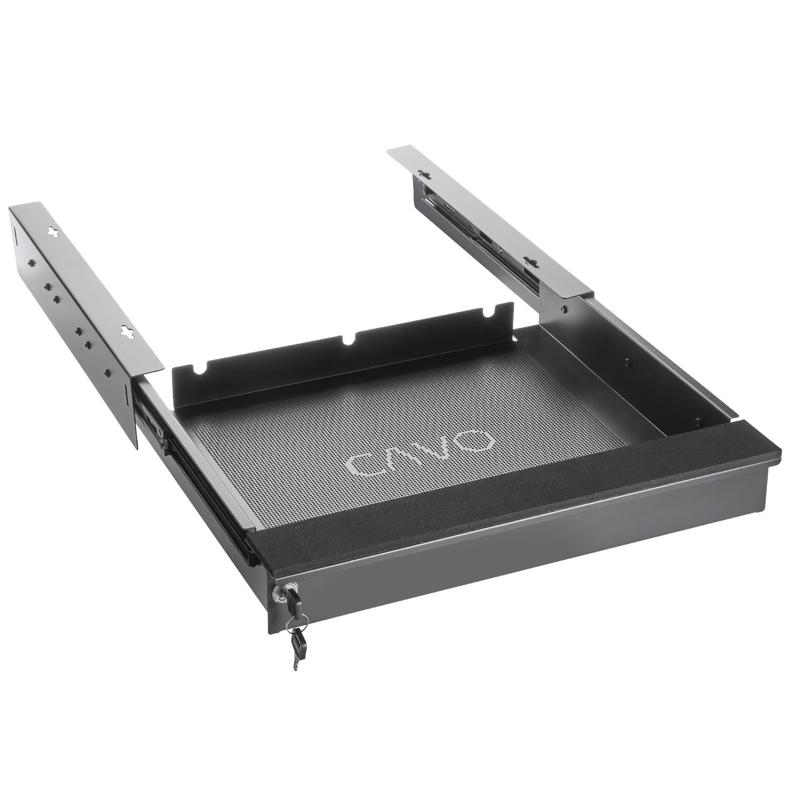 CAVO Cassetto per computer portatile con serratura 480 x 446 x 80 mm nero Cassetto per documenti da scrivania per sottostruttura by SOTECH