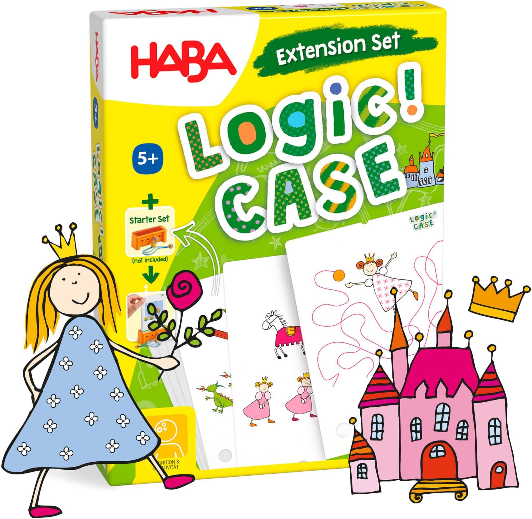 HABA LogiCase 306125 Extension Set – Princesses, Gift Game from 5 Years
