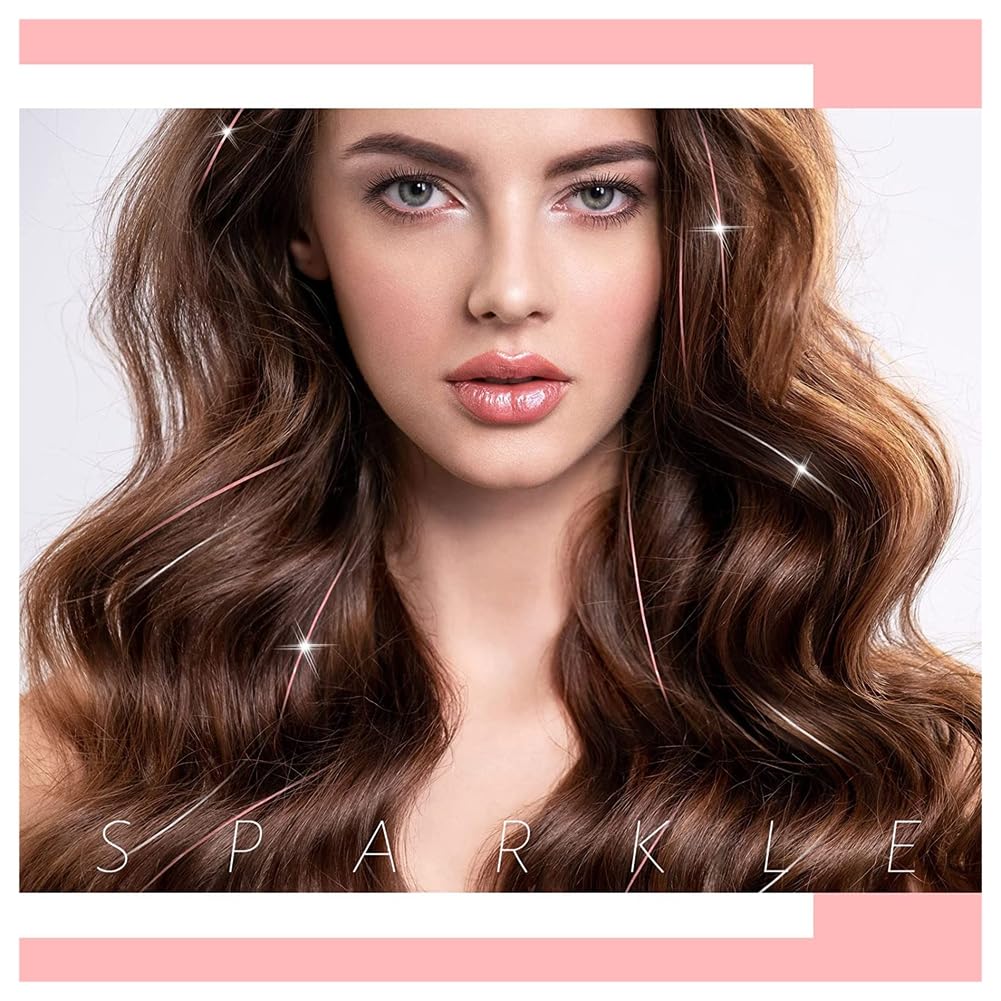 6 sztuk klipsów do włosów z lamettą, błyszczące Hair Tinsel Clip, błyszczące pasemka do włosów, lametta Tinsel Hair Extensions, błyszczące pasemka do włosów na cosplay, imprezę, Boże Narodzenie