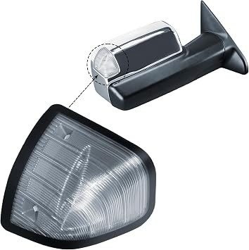 Replacement Passenger Right Side Door Towing Mirror Turn Signal Light Lamp Indicator for RAM 1500 2500 3500 from 2010 to 2018