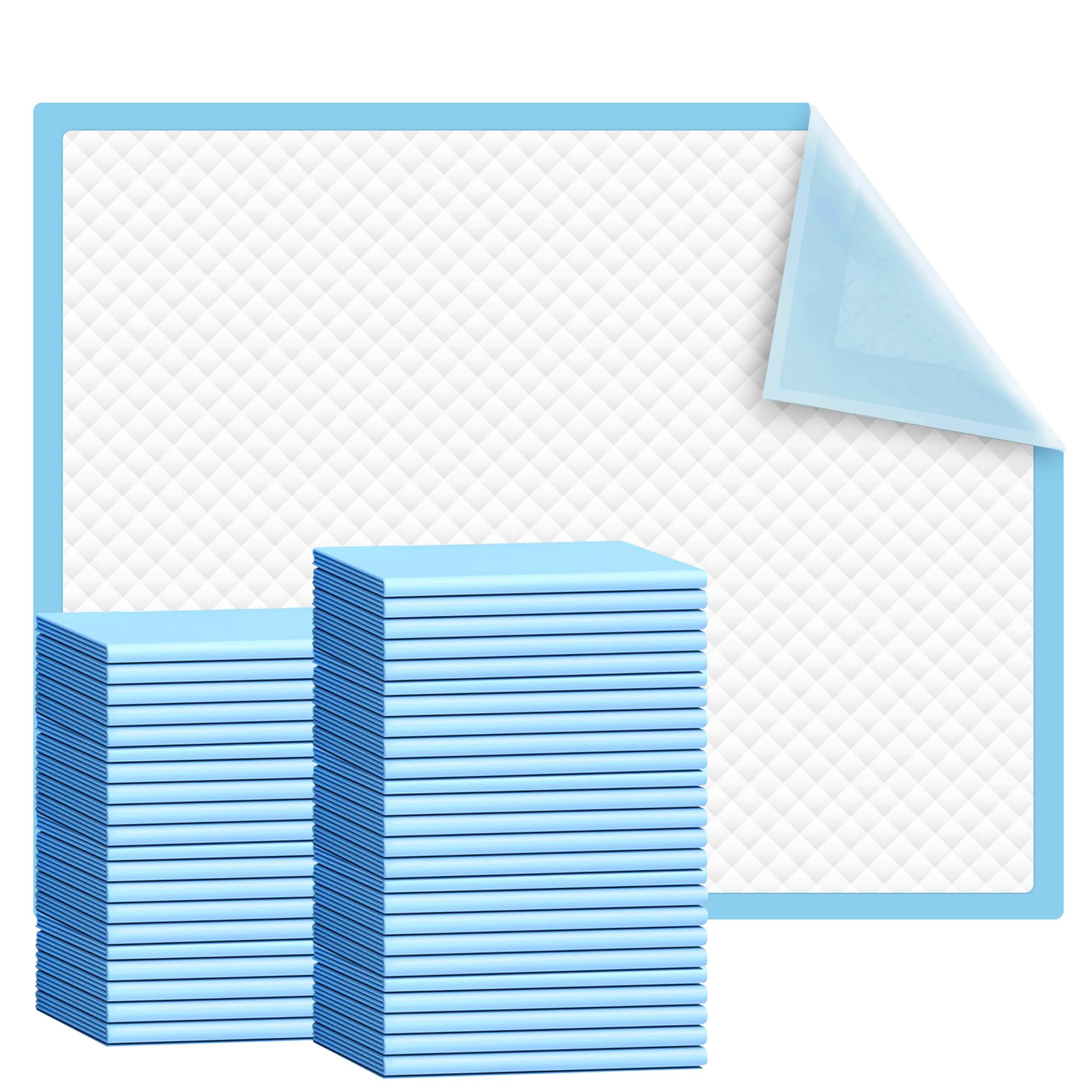 Almohadillas desechables de 23 x 36 pulgadas, 50 unidades, súper absorbencia, a prueba de fugas, de secado rápido, almohadillas para orina para adultos