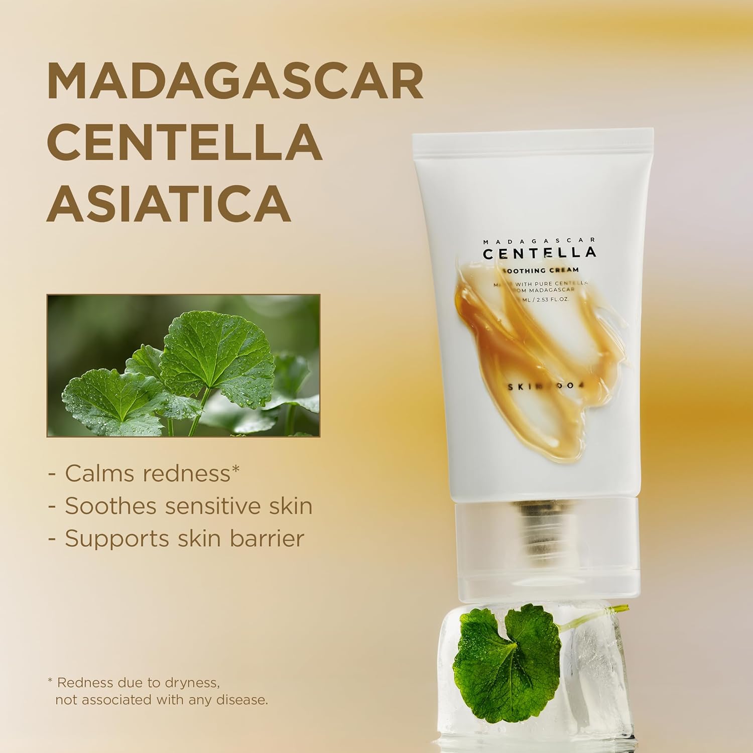 SKIN1004 Valentine Gifts, Centella Soothing Cream, Korean Face Moisturiser with Madagascar Centella Asiatica, Hydrating Face Cream, Soothing Care, Cica Gel Cream, Korean Skin Care, 2.53 fl.oz / 75ml - Image 3