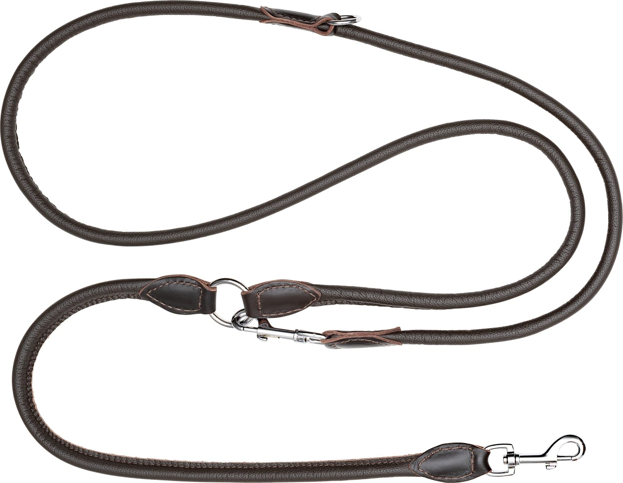 Blaser | Correa para perro de piel marrón | correa clásica | cuero de alta calidad | mosquetón de giro libre | duradero y cómodo | perfecto para excursiones en la naturaleza | para perros y titulares | Correa clásica de piel auténtica con mosquetones de g