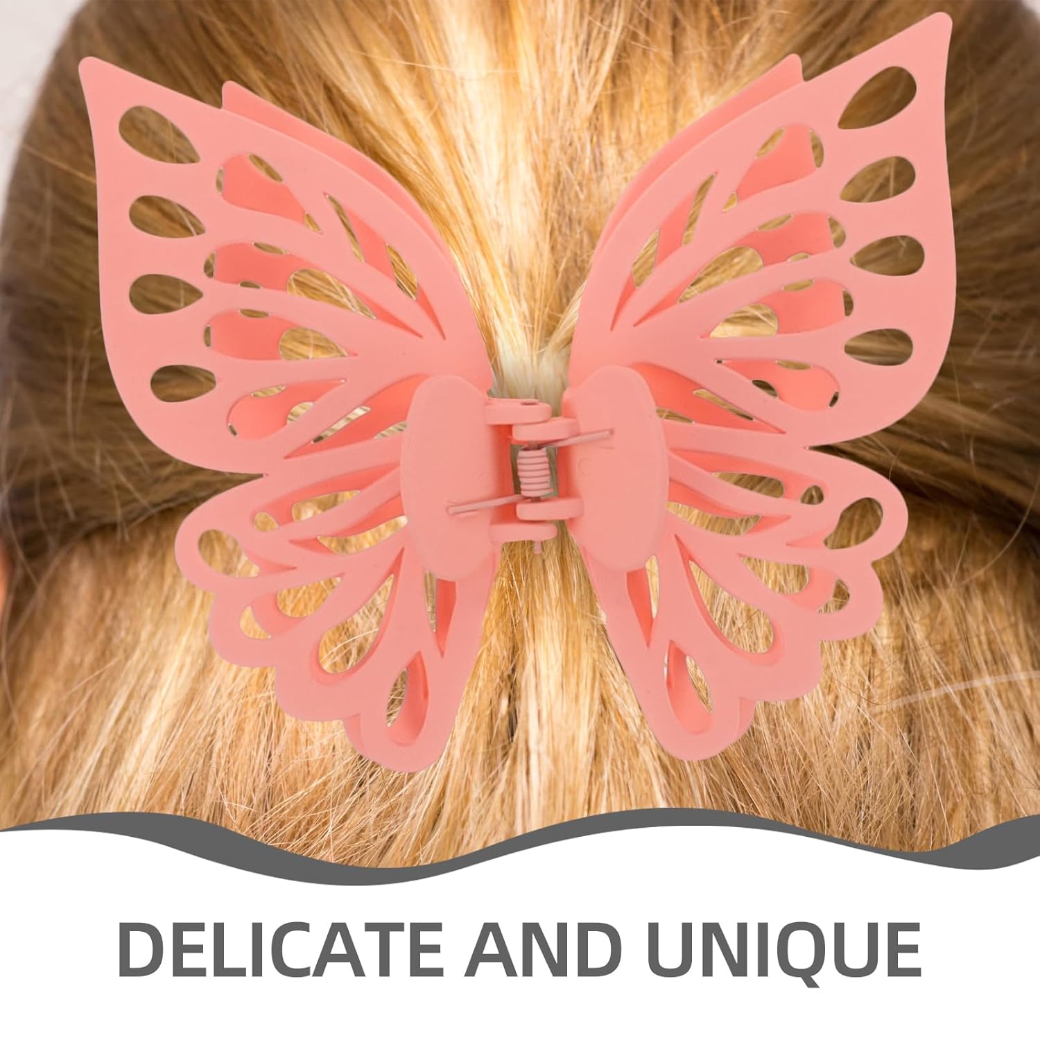 KALLORY 8pcs Butterfly Hair Clips: Large Butterfly Claw Clip - Hair Styling Accessories For Women Girls
