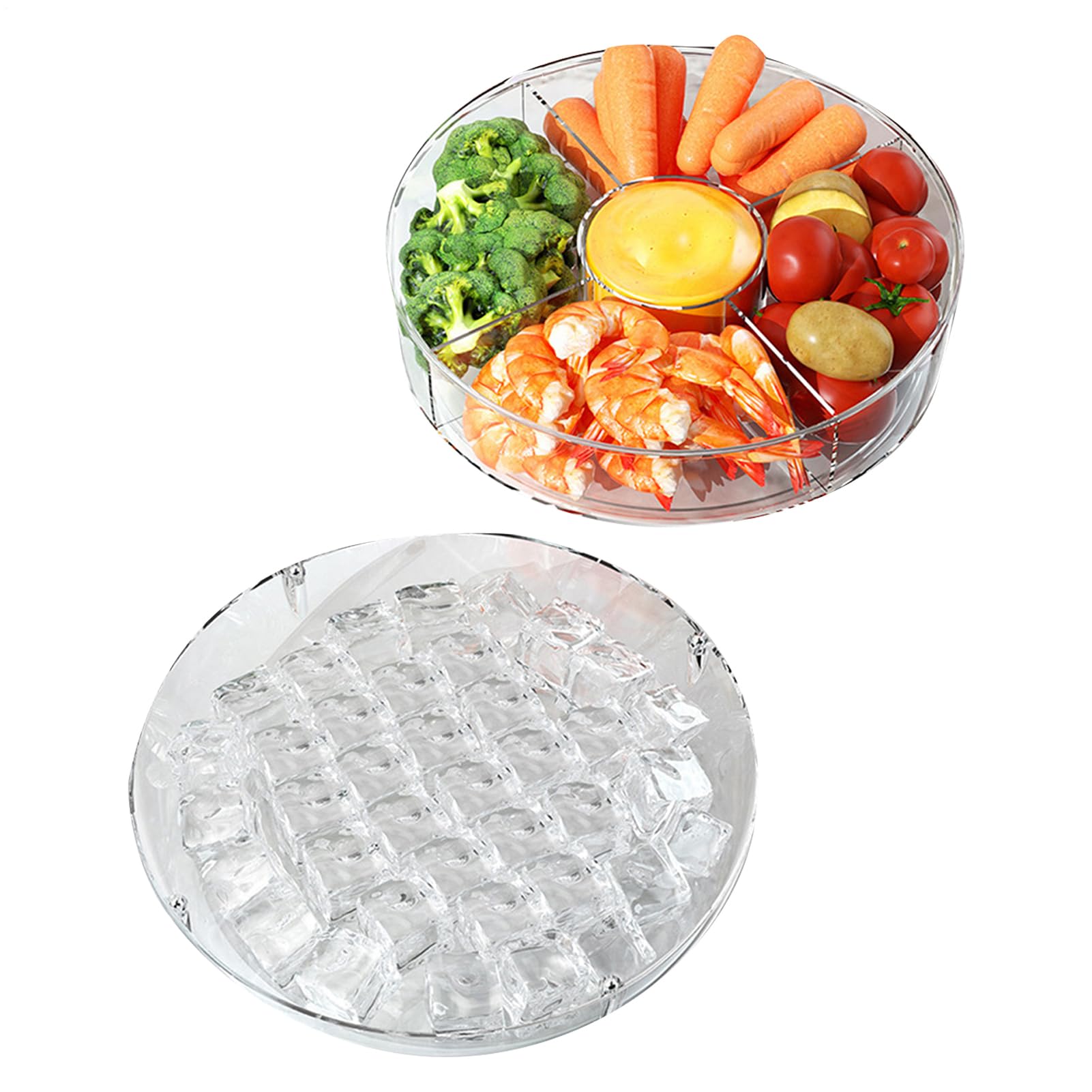 Plateau à goûter rotatif – Plateau à goûter rotatif divisé, récipient de