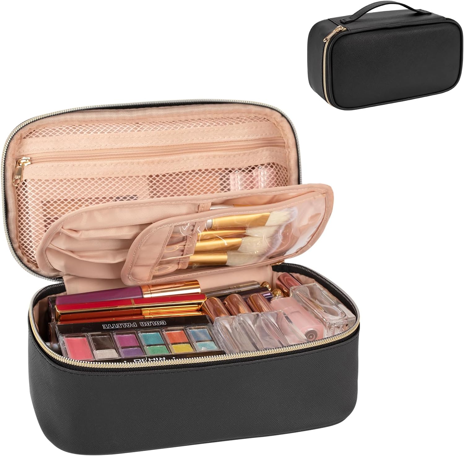 Teamoy Travel Makeup Brush Case, Professional Cosmetic