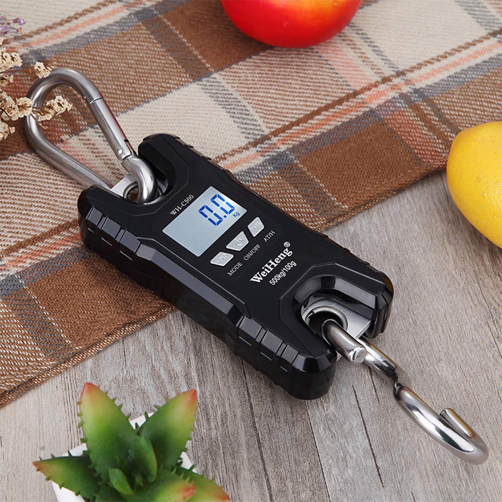 Kg/1000 kg podświetlany wyświetlacz LCD waga wędkarska cyfrowa elektroniczna waga wędkarska z hakiem antypoślizgowa wisząca na rynku rolnym