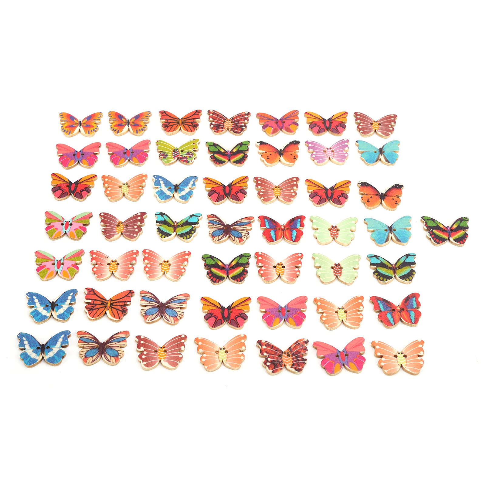 Butterflies for Crafts, Tasteless Colorful Butterfly Buttons Wooden for DIY Decoration Of Scrapbooks Crafts Clothing, Shoes, Mobile Phones, Toys and Jewelry