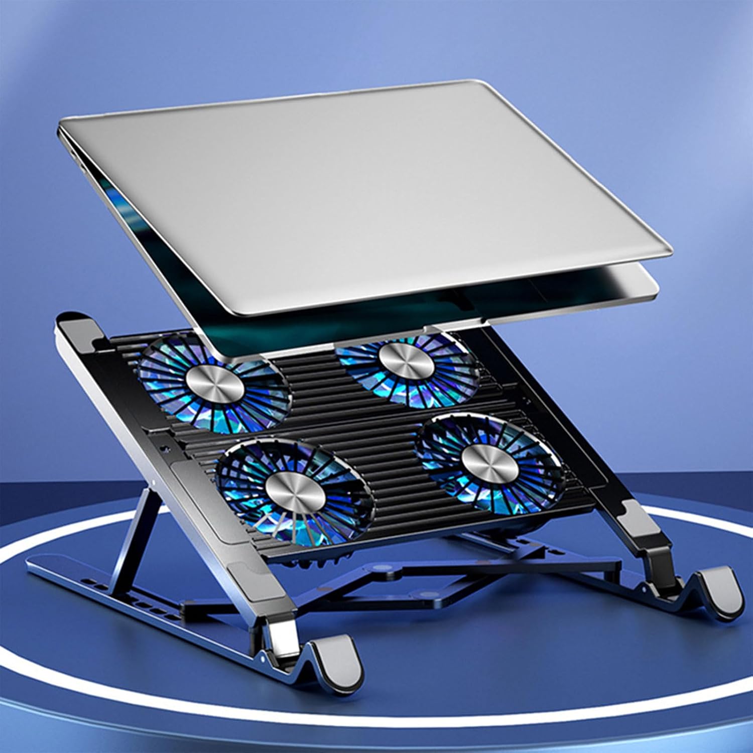 Laptop Cooling Pad Maintain Stability and Comfort, Offices, and Event Adjustable Holder Notebook Fan Cooler