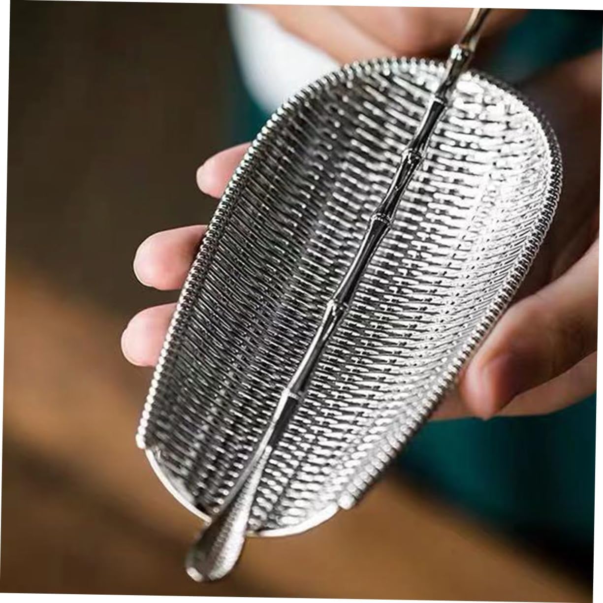 Stylish Tea Spoon Scoop for Tea Kung Fu Tea Ceremony Tool Alloy Material Tea Spoon Set