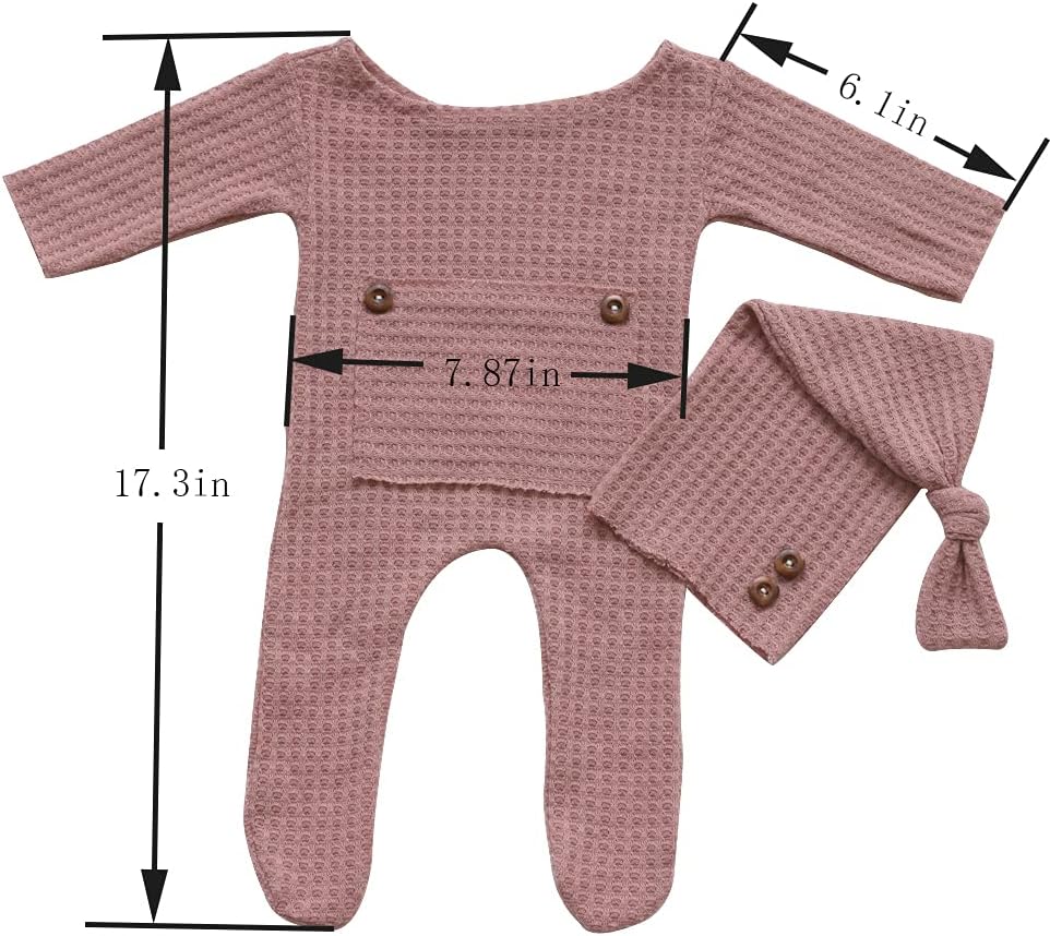 新生児用写真撮影用ボディスーツ ロングテールハット 男の子 女の子 写真 かぎ針編み 衣装 小道具