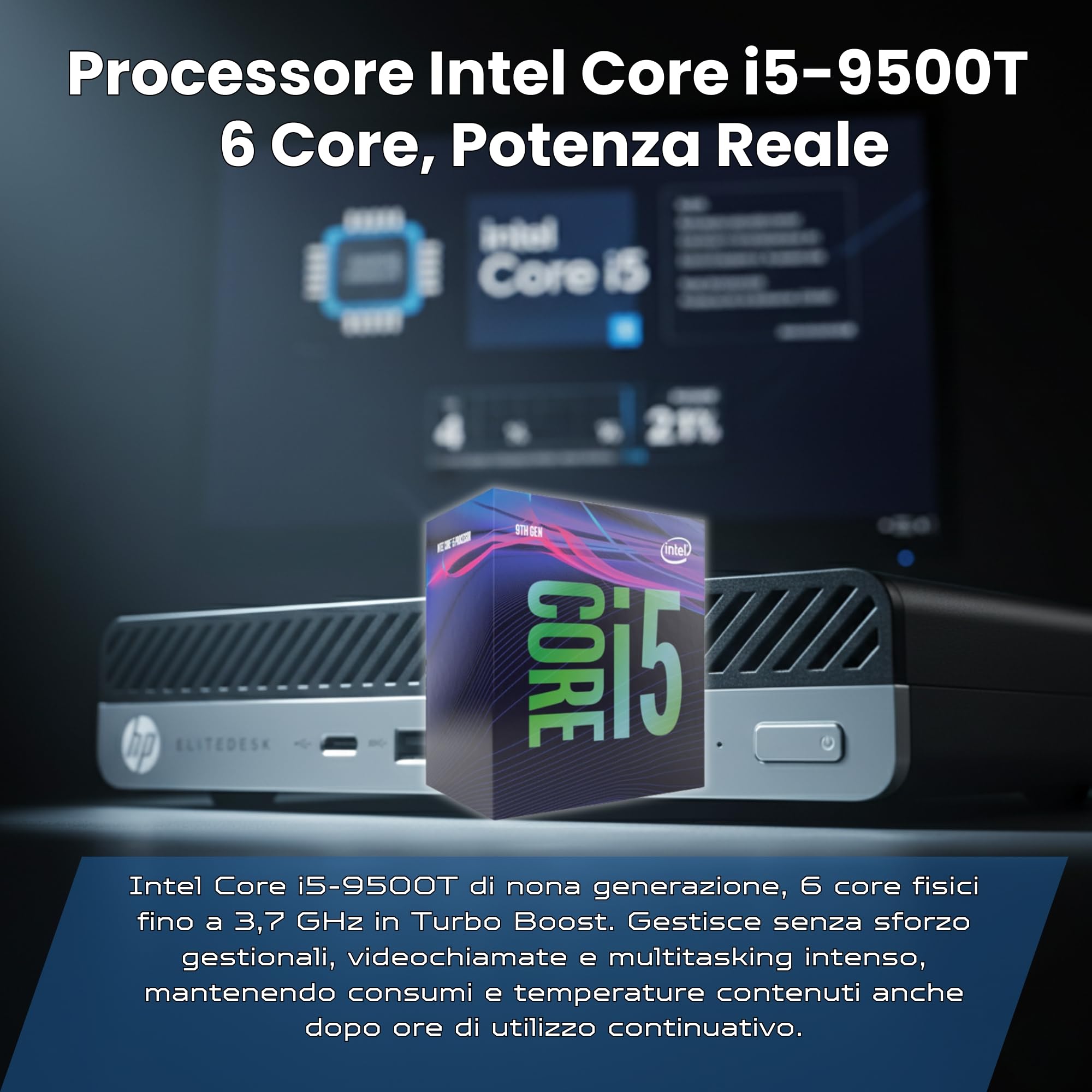 HP EliteDesk 800 G Intel i5 Business Office Multimedia Computer con 24 mesi di garanzia Win 11 Pro Ricondizionato con Multifunzione professionale da 70 pagine al minuto 16GB 256GB SSD