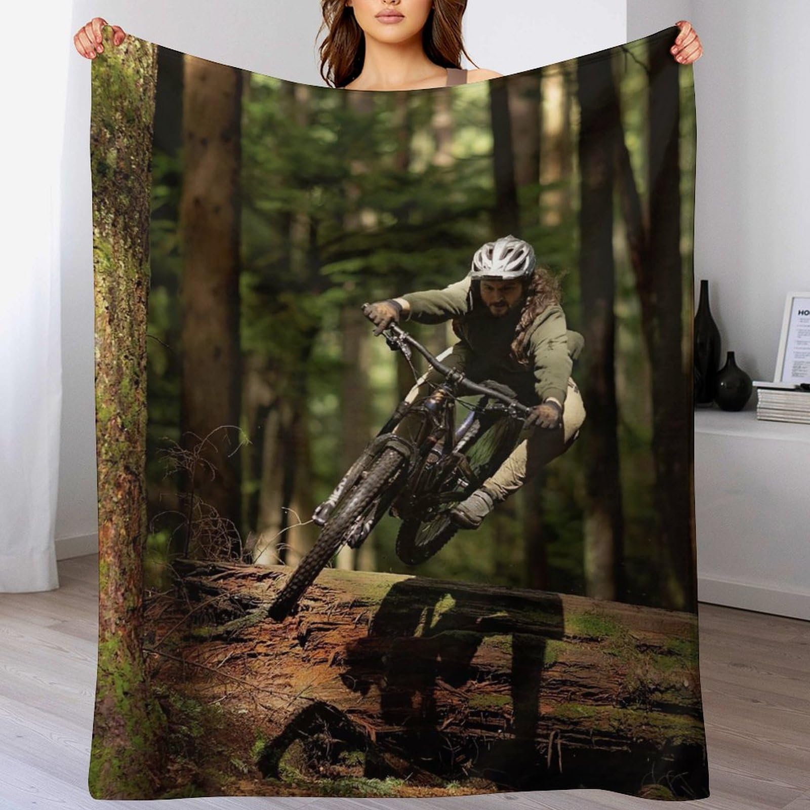 Couverture moelleuse flannel VTT 130x180cm de qualité supérieure toutes saisons