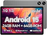 ShareCloud P10C 10.1 Inch Android 15 Tablet with Case, 24GB RAM 64GB ROM Expandable 1TB, WiFi 6, 8H Battery (Gray)