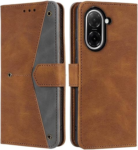 GoldKart Flip Back Cover Case for Poco C71 / Redmi A5 | Dual-Color Leather Finish | Inbuilt Stand &amp; Pockets | Flip Cover f...