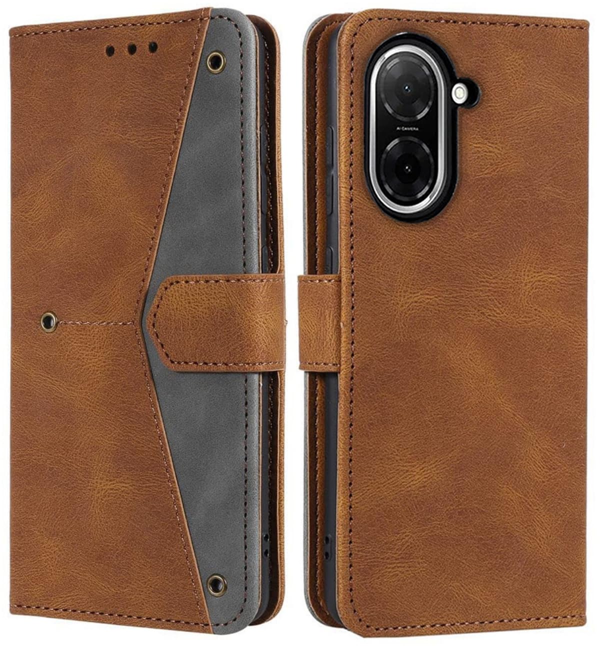 GoldKart Flip Back Cover Case for Poco C71 / Redmi A5 | Dual-Color Leather Finish | Inbuilt Stand & Pockets | Flip Cover f... - Review, Price and Buying Guide