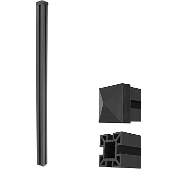 WPC Post Sarthe WPC Fence Pillar Stake Plug-In System 1.88 m Anthracite