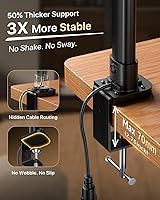 Vista 9 de ONEMIX Lámpara de escritorio LED de 42 pulgadas con abrazadera, luz de escritorio de arquitecto con control remoto, barra ajustable de 4 segmentos