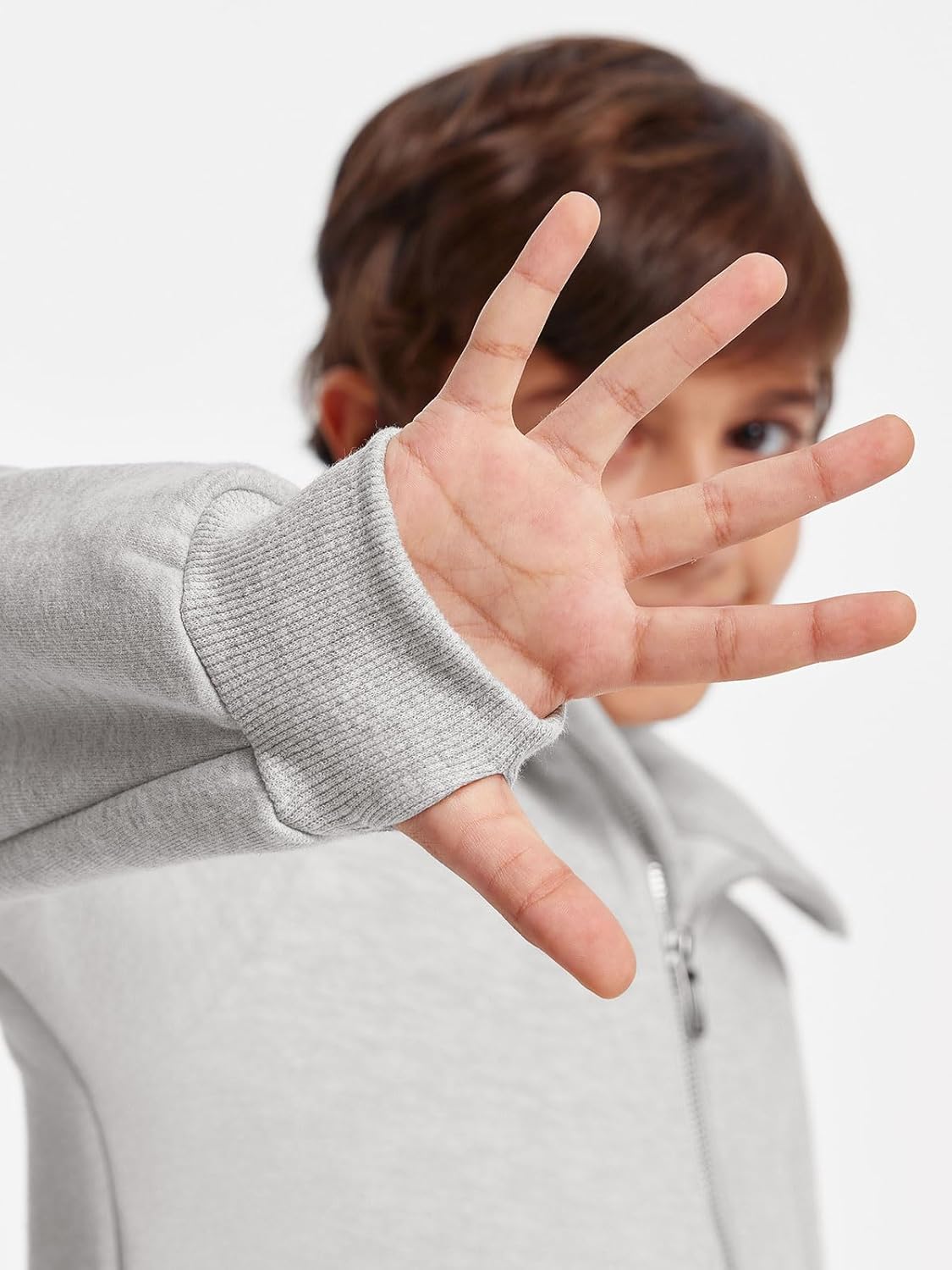 Haloumoning Boys Thumb Hole Sweatshirts Half Zipper Long Sleeve Fleece Pullover with Pockets 5-14 Years - Image 5