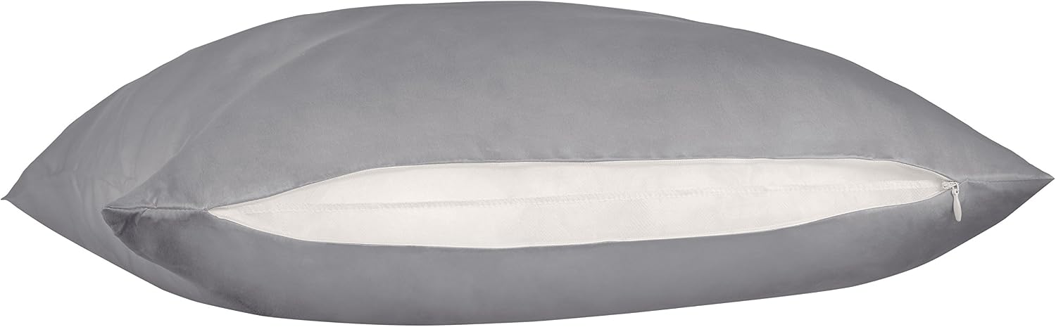 Amazon Brand – Pinzon Mulberry Silk Pillowcase - Queen, Silver