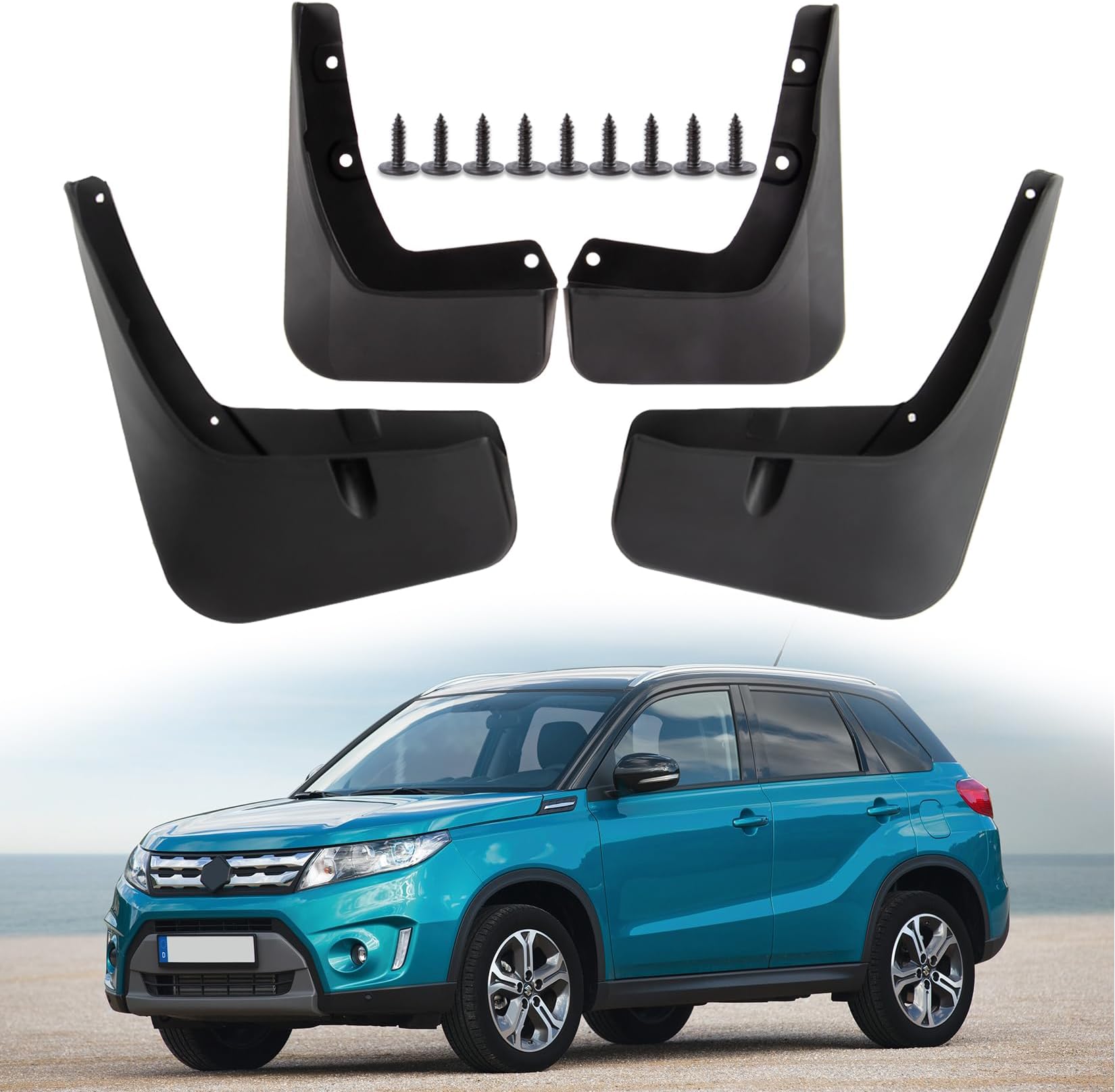PSLER Car Mud Flaps Mudguard Mudguard Splash Guards Kit for Vitara 2016 2017 2018 2019 2020 2021 2022 20223 2024