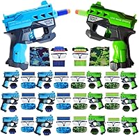Vista 8 de Accesorios Wishery para suministros de fiesta Nerf, favores - 16 conjuntos. Paquete al por mayor para cumpleaños de Nerf, Guerra de 2 equipos