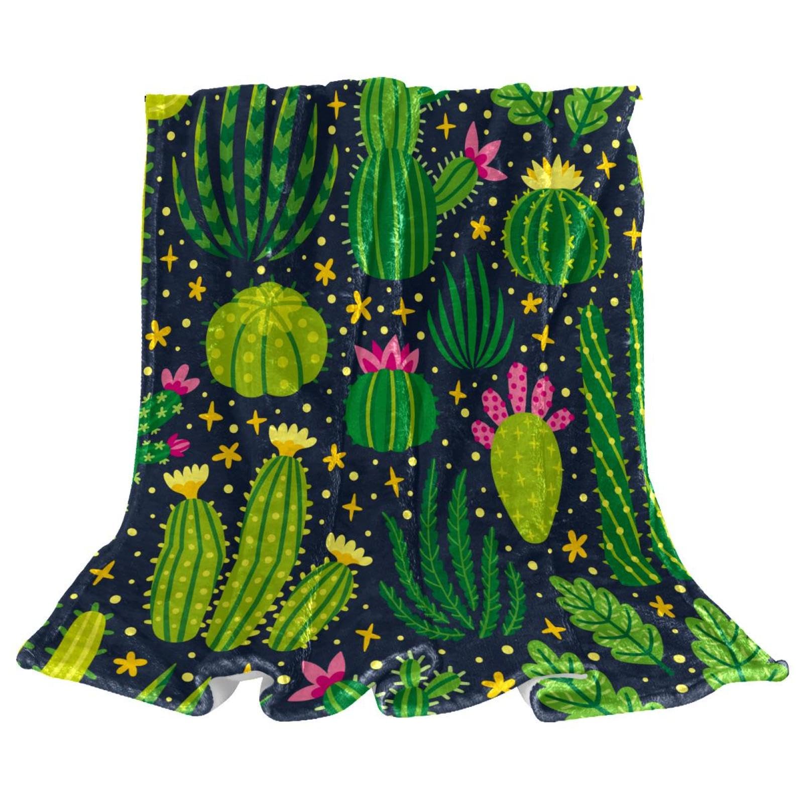 Couverture polaire cactus premium 150x200cm salon