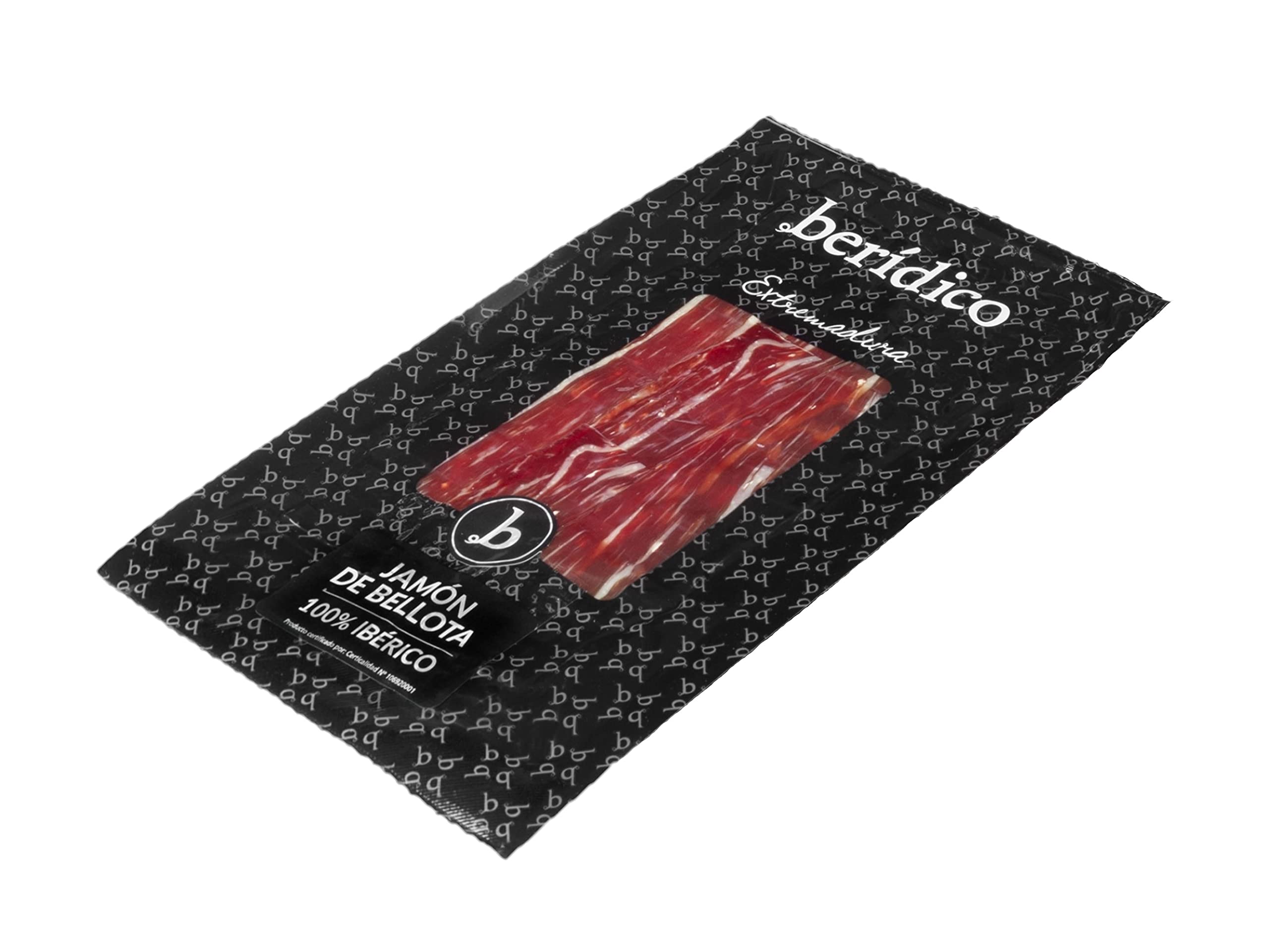 Jamón de Bellota 100% Ibérico. 5 Sobres de 100 g cortado a mano por nuestro maestro cortador y envasados al vacío. Elaborado Artesanalmente. Extremadura. BERIDICO. JAMON IBERICO BELLOTA. PATA NEGRA.