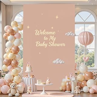 Nude Wedding Arch Cover 6.6FTx4FT Square Arch Backdrop Cover for Baby Shower 2-Sided Spandex Fitted Arch Cover Stretchy Backdrop for Birthday Party Anniversary Ceremony Graduation Banquet Decor