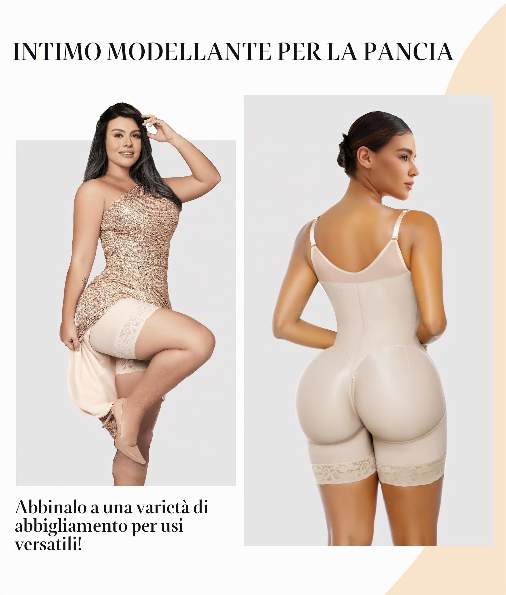 YIANNA Body Modellante Donna Pancia Piatta Contenitivo Snellente Guaina Contenitiva Intimo Pancera Fajas Colombianas