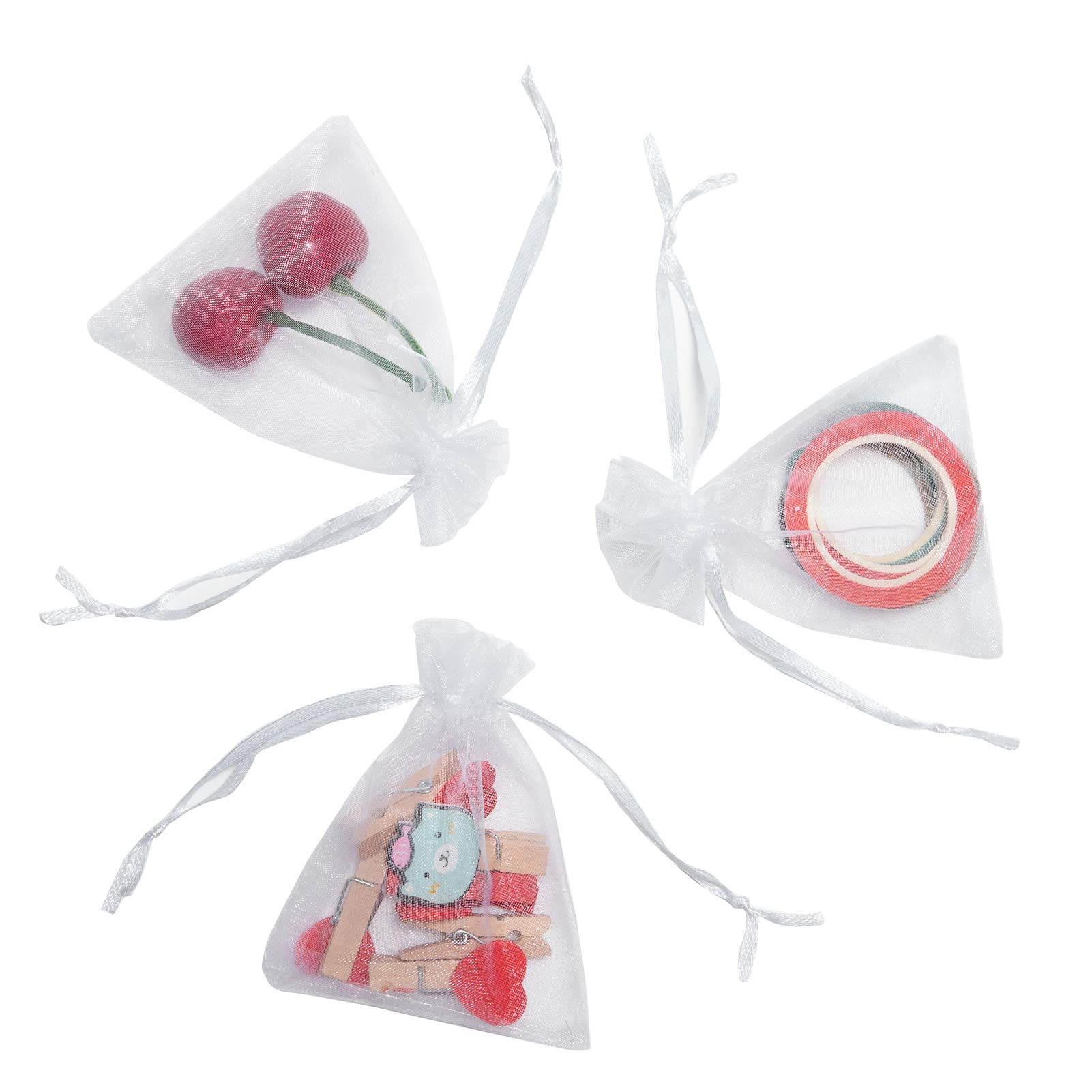 100 Sacchetti Regalo In Organza Trasparente Tendwarm – 8x10 Cm, Con Coulisse, Per Bomboniere E Festività
