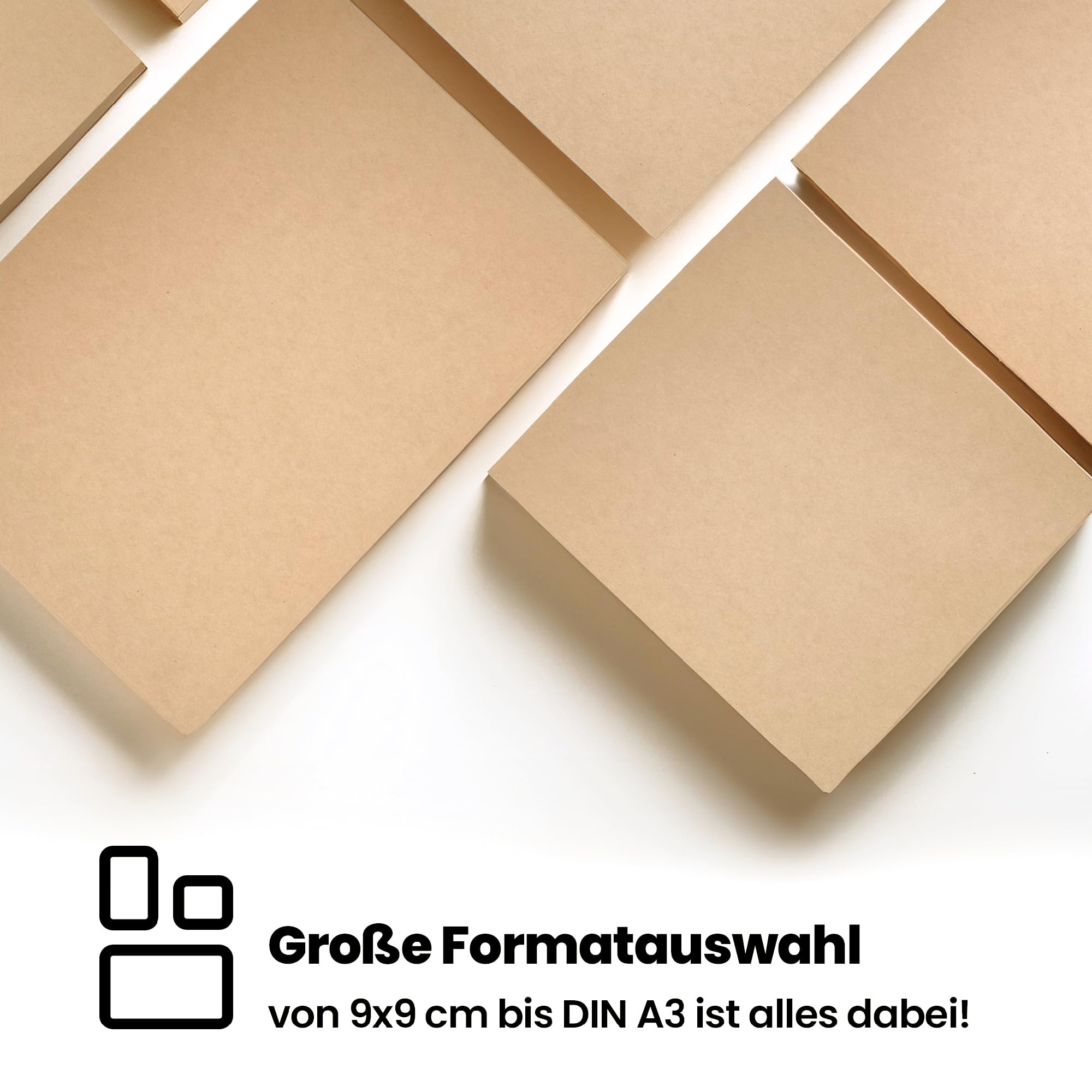 40 Feuilles Papier Kraft A4 200g/m² - Carton Marron 0.3mm - Pour Travaux Manuels, Scrapbooking
