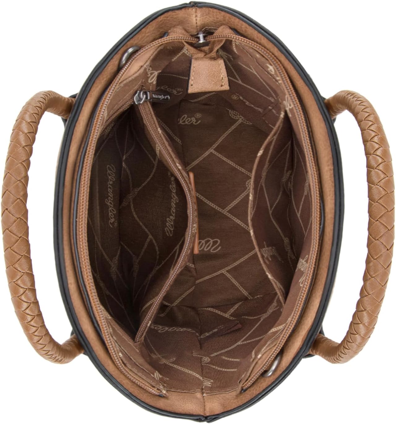Wrangler 2 Pcs Small Tote Bag for Women Distressed Shoulder Purse Woven Handle Crossbody Bags with Small Wallet Purse