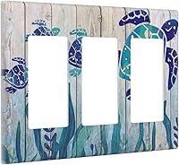 Vista 80 de Cubierta de Interruptor de Luz de 1 Gang con Escena de Flores de Grecia Mediterránea, Dispositivo Individual Basculante/GFCI, Placa Decorativa