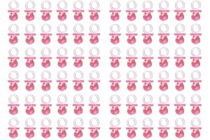 200 Pack Pink Faux Baby Bottles for Decoration and Craft