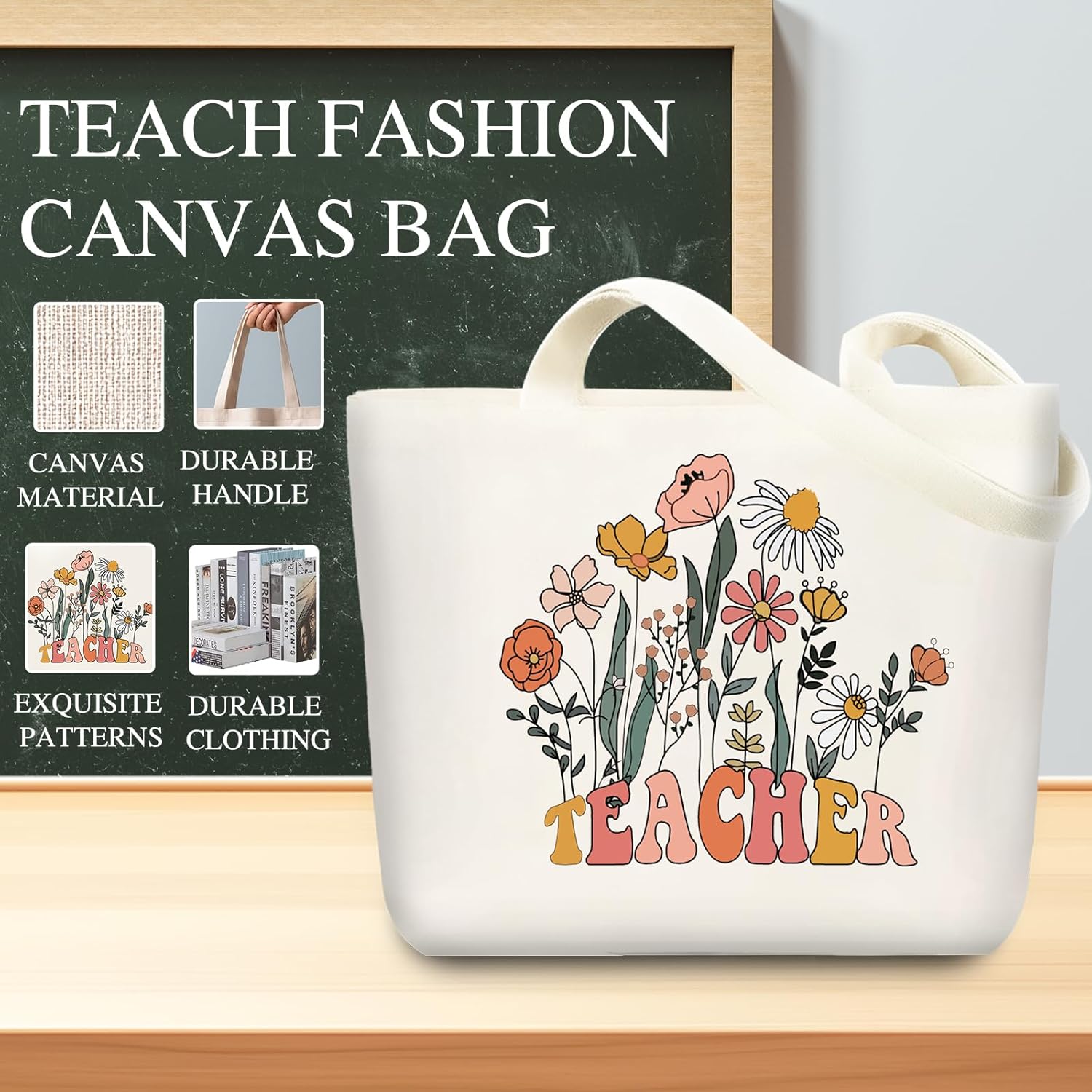 DHQH Teacher Appreciation Gift Set: 20oz Insulated Tumbler & Canvas Tote Bag Box for Women Educators -Birthday, Thank You, Holiday Presents - Image 3