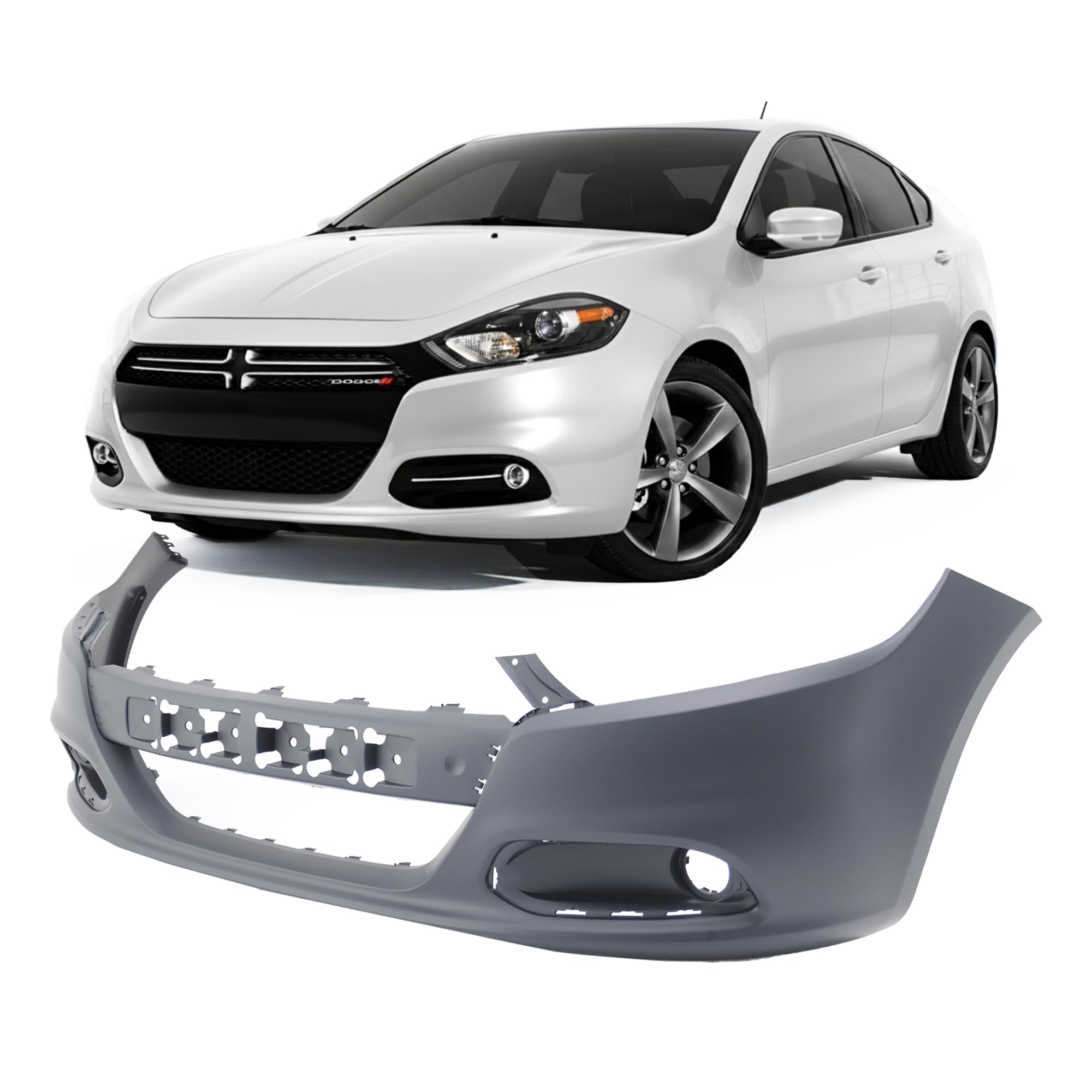 FitParts Compatible with Dodge Dart 2013–2016 Front Bumper Cover