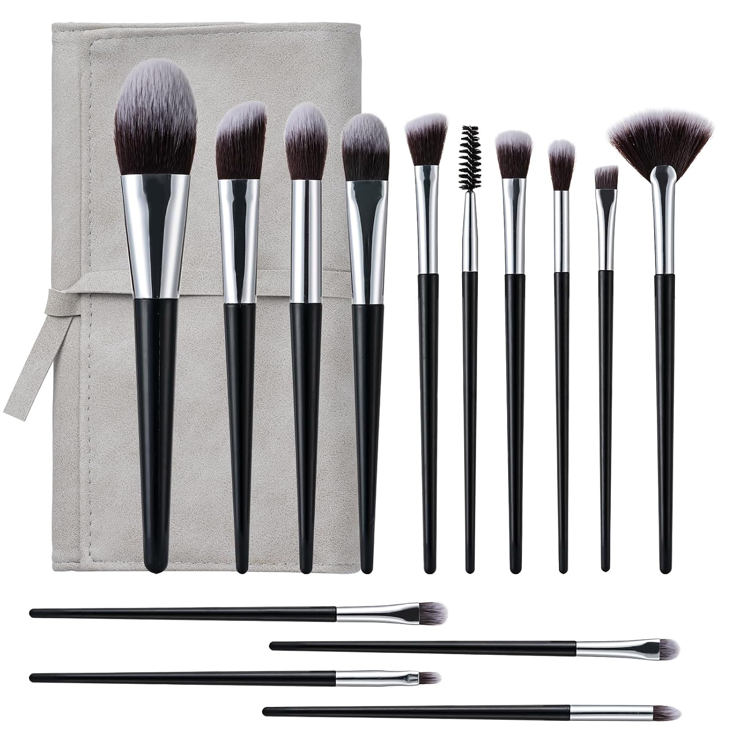 Amrules Makeup Brushes Set - 14 Professional Cosmetic Tools