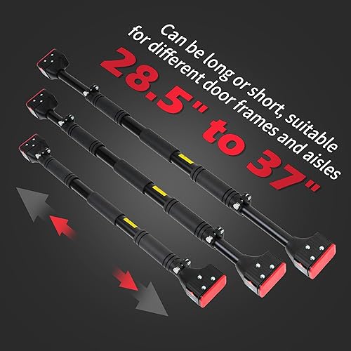 Miniatura 6 de leikefitness Barra de dominadas para marco de puerta, barra de barbilla para entrenamiento de la parte superior del cuerpo, barras de entrenamiento