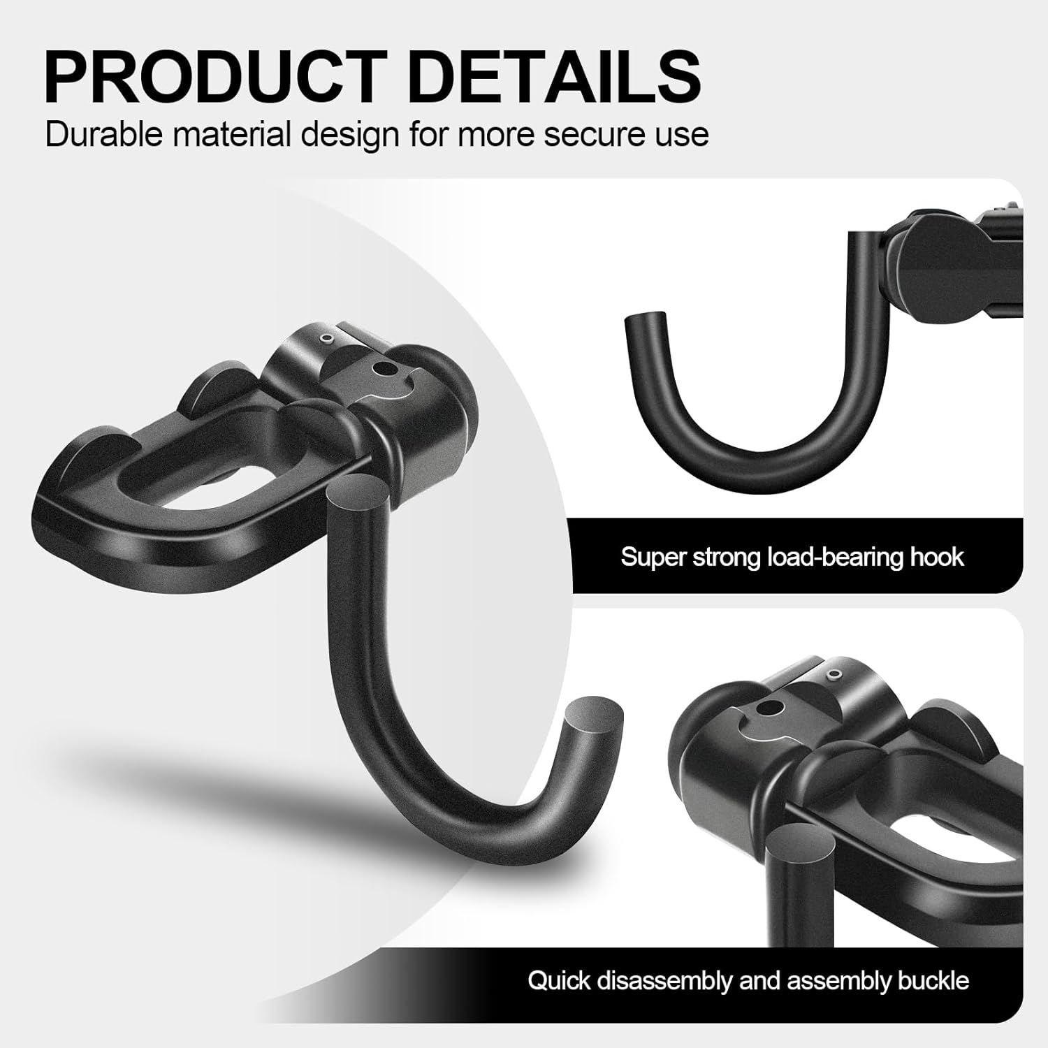 4pcs L-Track Hook Double Stud Tie Down Fitting | L Track Accessories for Enclosed Trailer for Rail Truck Bed