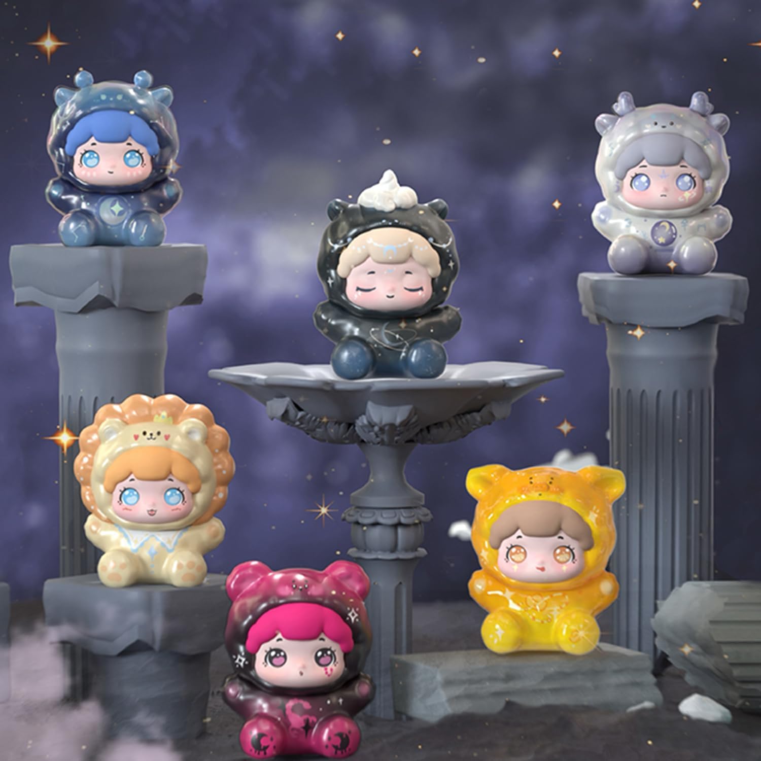 Zodiac PET Series Blind Box Figures, Random Design Action Figures Collectible Toys for Gift, Home Decorations, Single Box