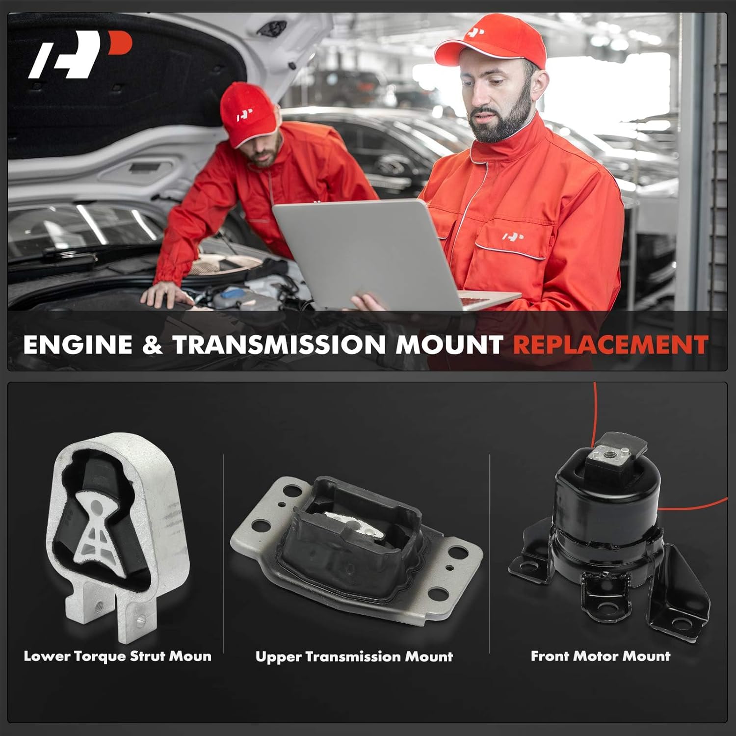 A-Premium Engine Motor and Transmission Mount Kit Compatible with Ford Fusion 2013 2014 2015 2016 2.5L, 3-PC Set, Replace# 6G9Z6068A, DG9Z6038H