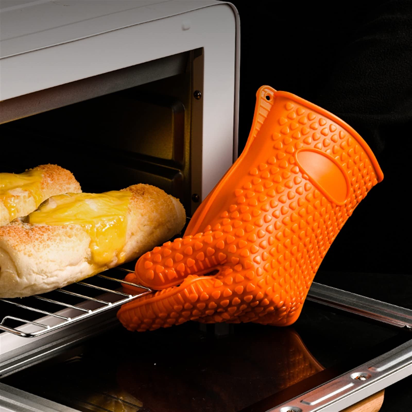 Gants en Silicone résistants à la Chaleur for Barbecue, Gants de Cuisine, de pâtisserie, de Barbecue(Green)