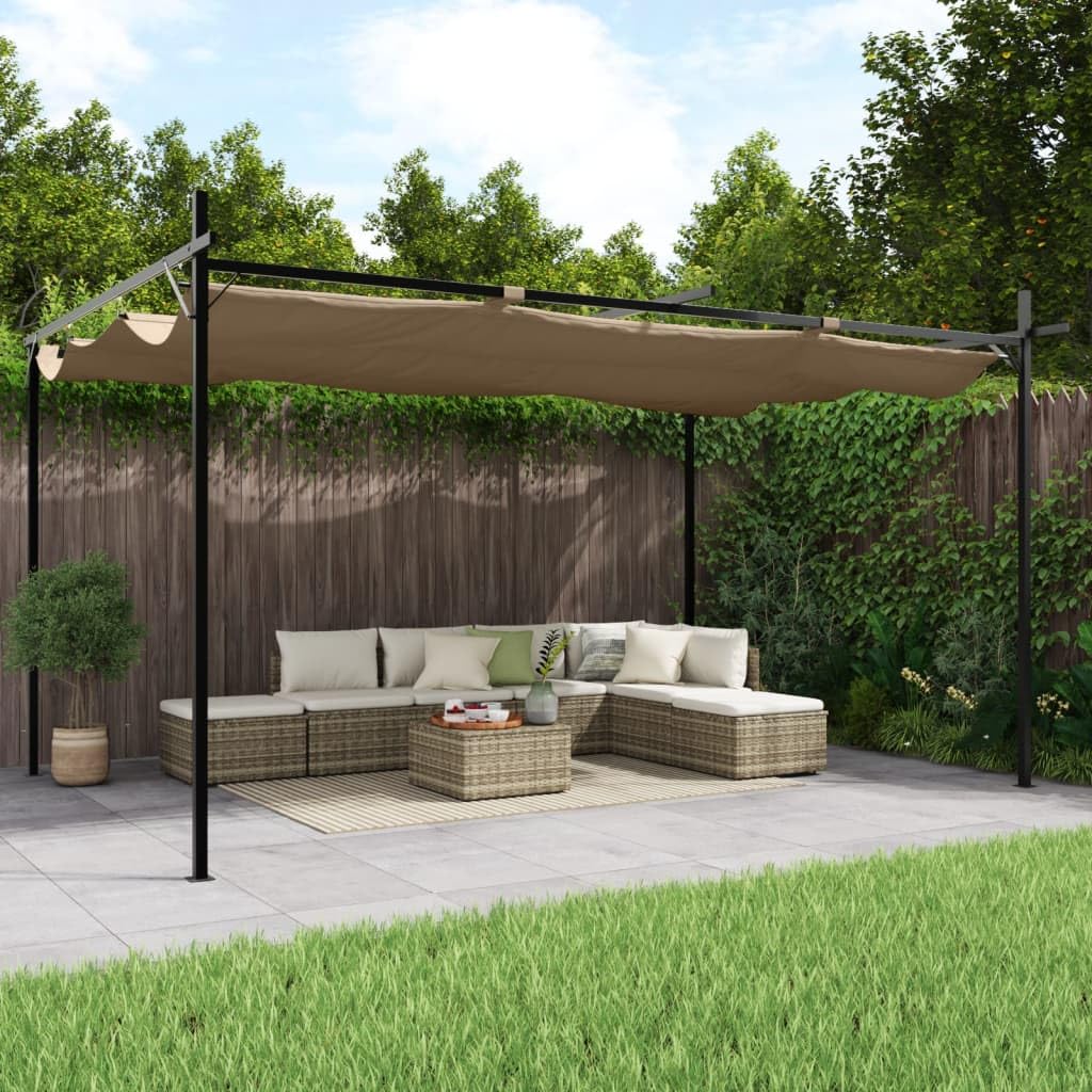 Pergola z wysuwanym dachem 395x292x230 Taupe