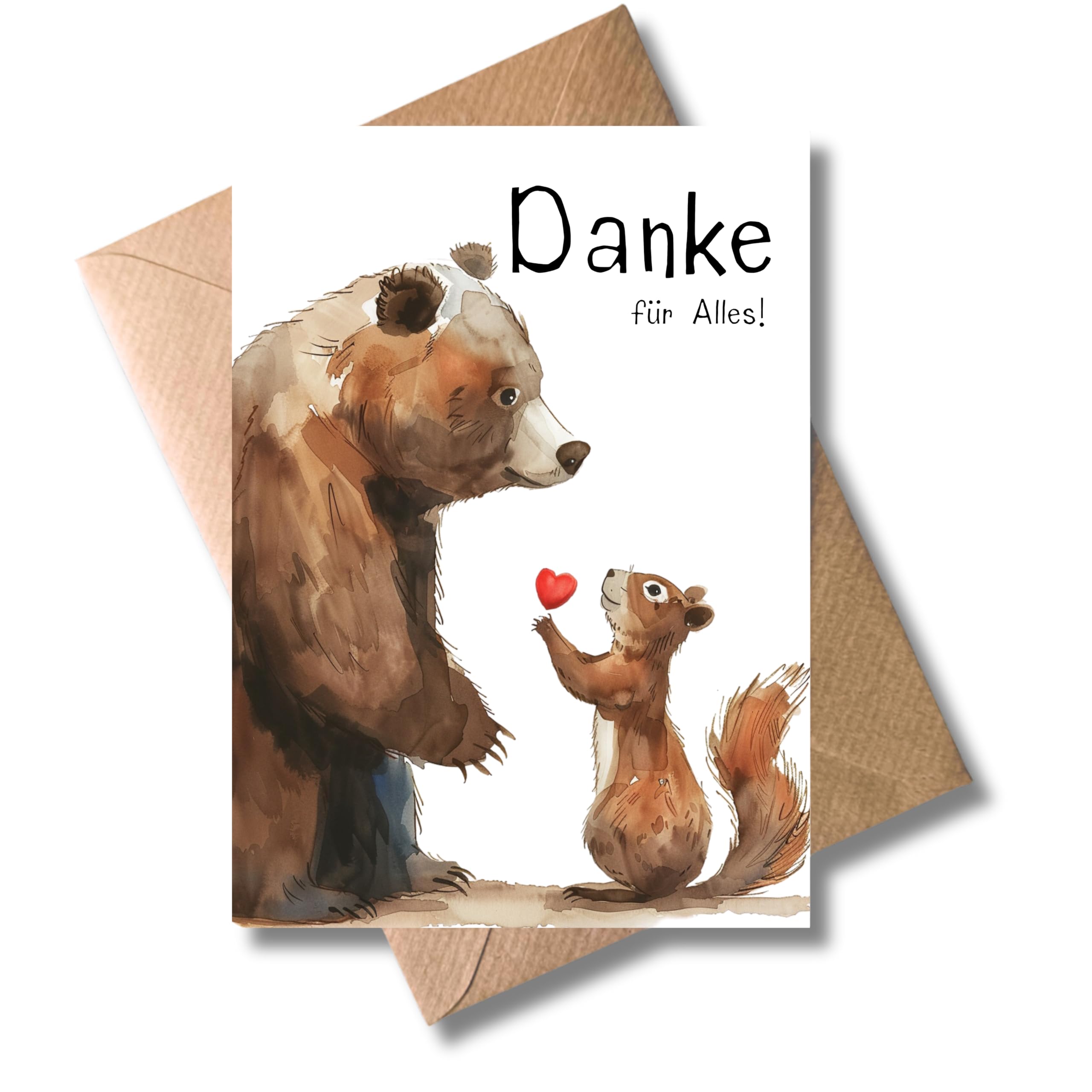 Herzliche Dankeskarte Mit Umschlag - Danke Für All Produktbild-Vorschau 2